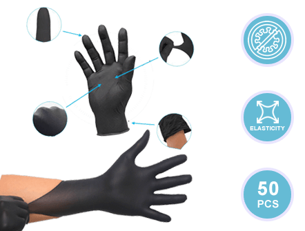 High Quality 50Pcs Disposable Rubber Gloves
